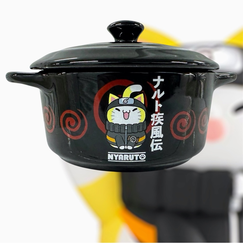 Nyaryto Naruto Shippuden Ceramic Noodle/Soup Bowl W/Lid Mad Engine- Collectible